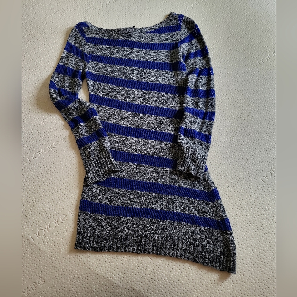 Asymmetrical Hem Ribbed Tunic S - Picture 2 of 5